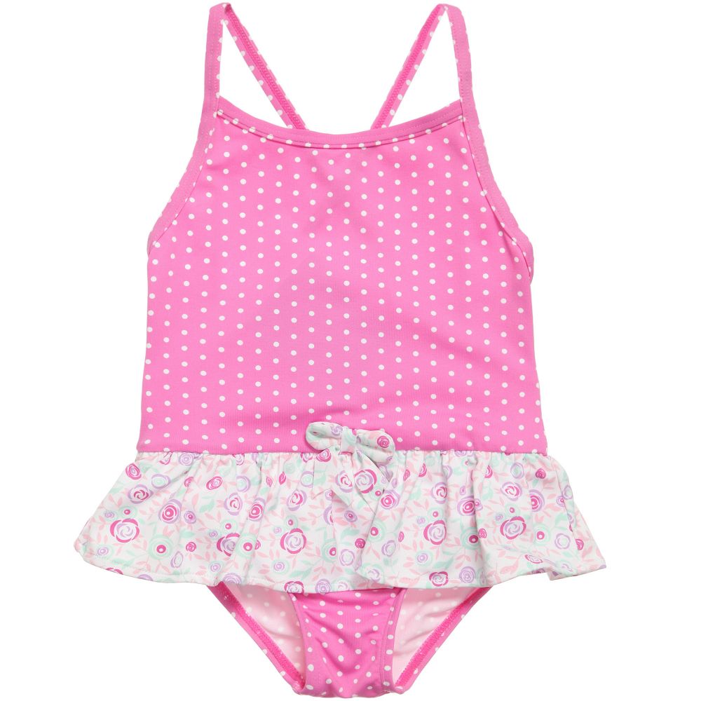 Archimede - Girls Pink Swimsuit | Childrensalon