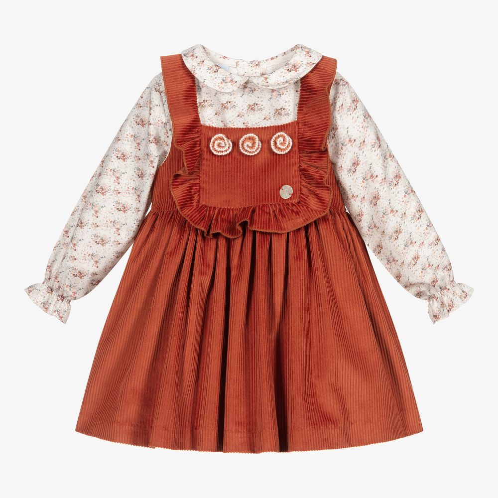 Artesanía Granlei - Kleid-Set aus Cord (2-teilig)  | Childrensalon