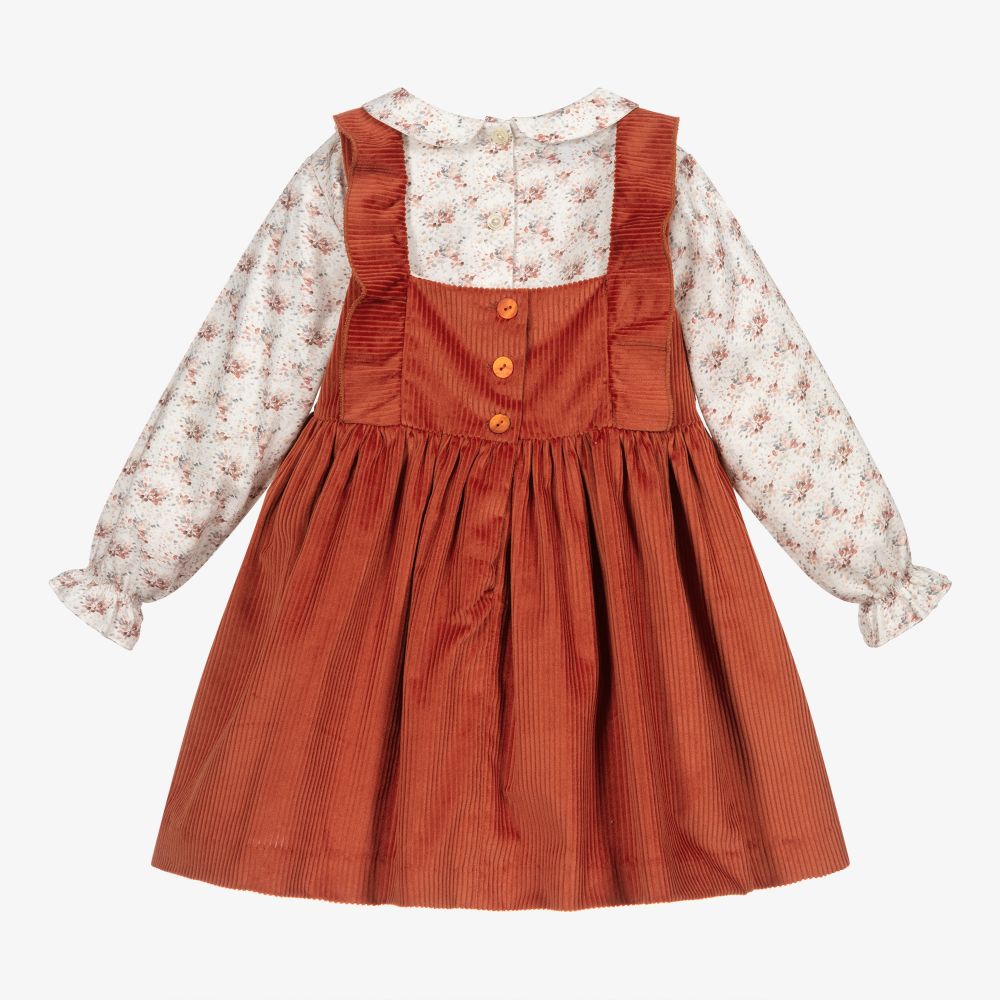Artesanía Granlei-2 Piece Corduroy Dress Set  | Childrensalon Outlet