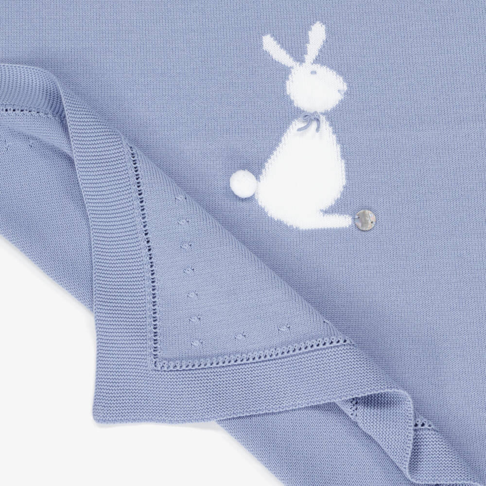 Artesanía Granlei-Baby Boys' Cozy Blue Bunny Knit | Childrensalon Outlet