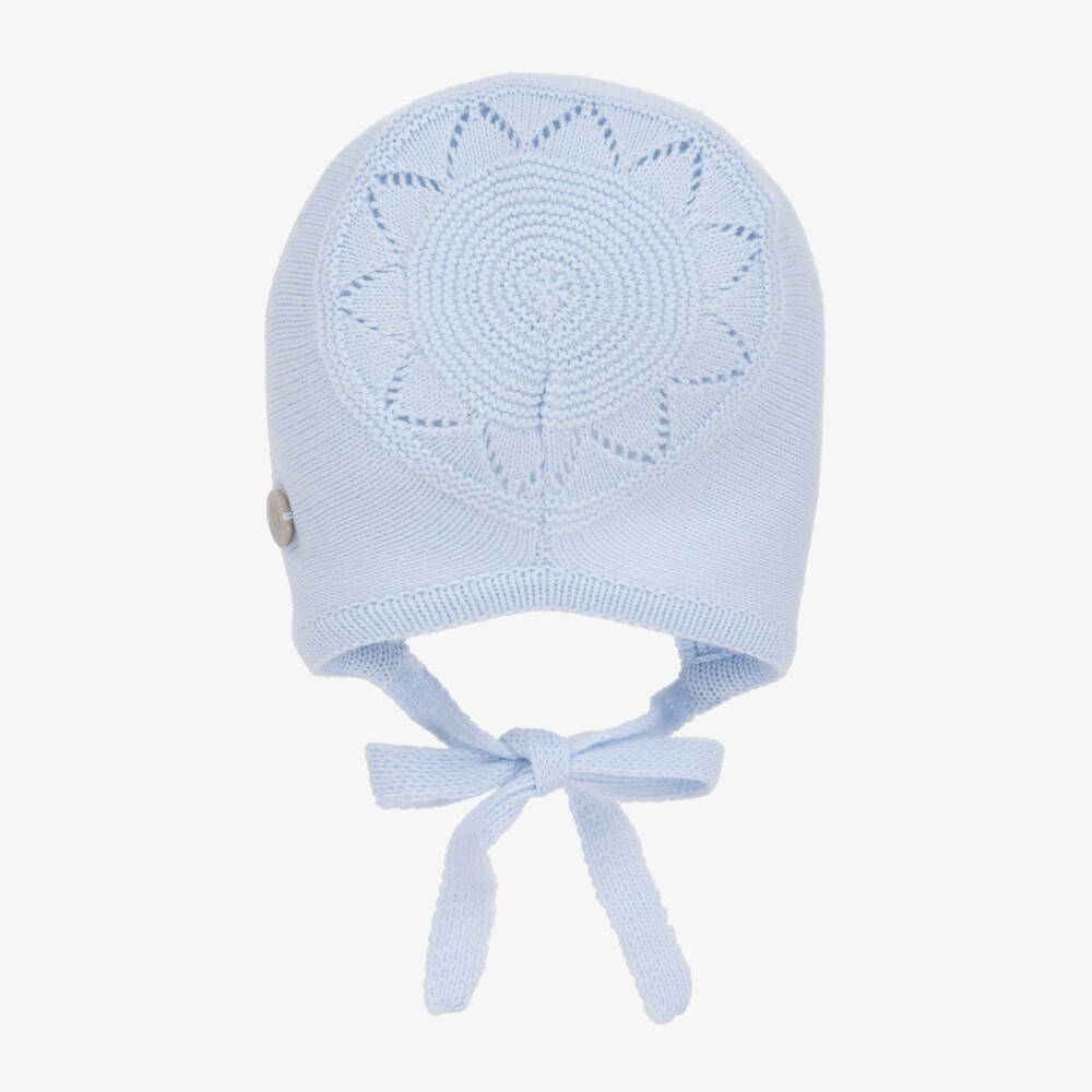 Artesanía Granlei-Baby Boys Delicate Blue Knit Hat | Childrensalon Outlet