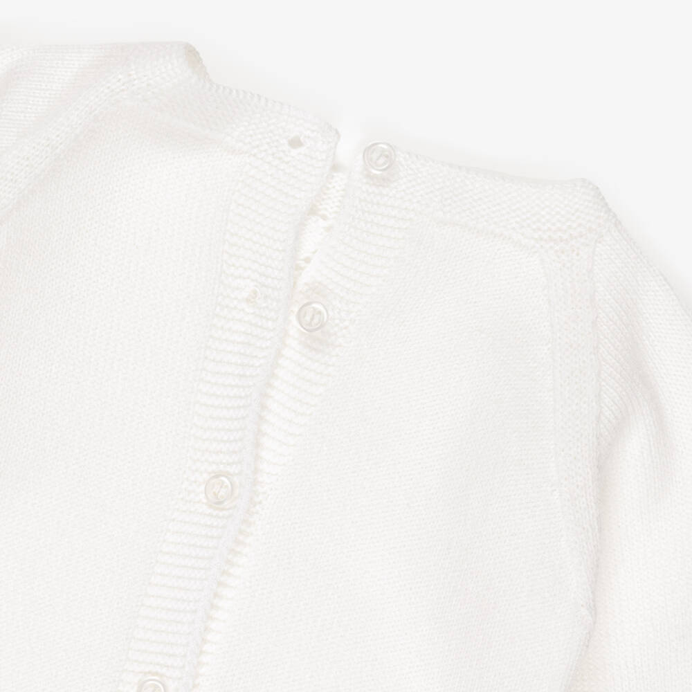 Artesanía Granlei-Baby Boys White Diamond Knit Shorts Set | Childrensalon Outlet