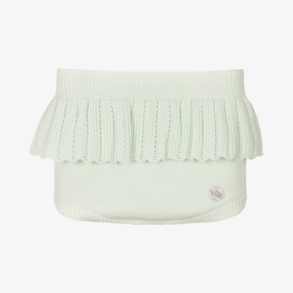 Artesanía Granlei-طقم شورت قطن لون أخضر نعناعي بطبعة ورود للمولودات | Childrensalon Outlet