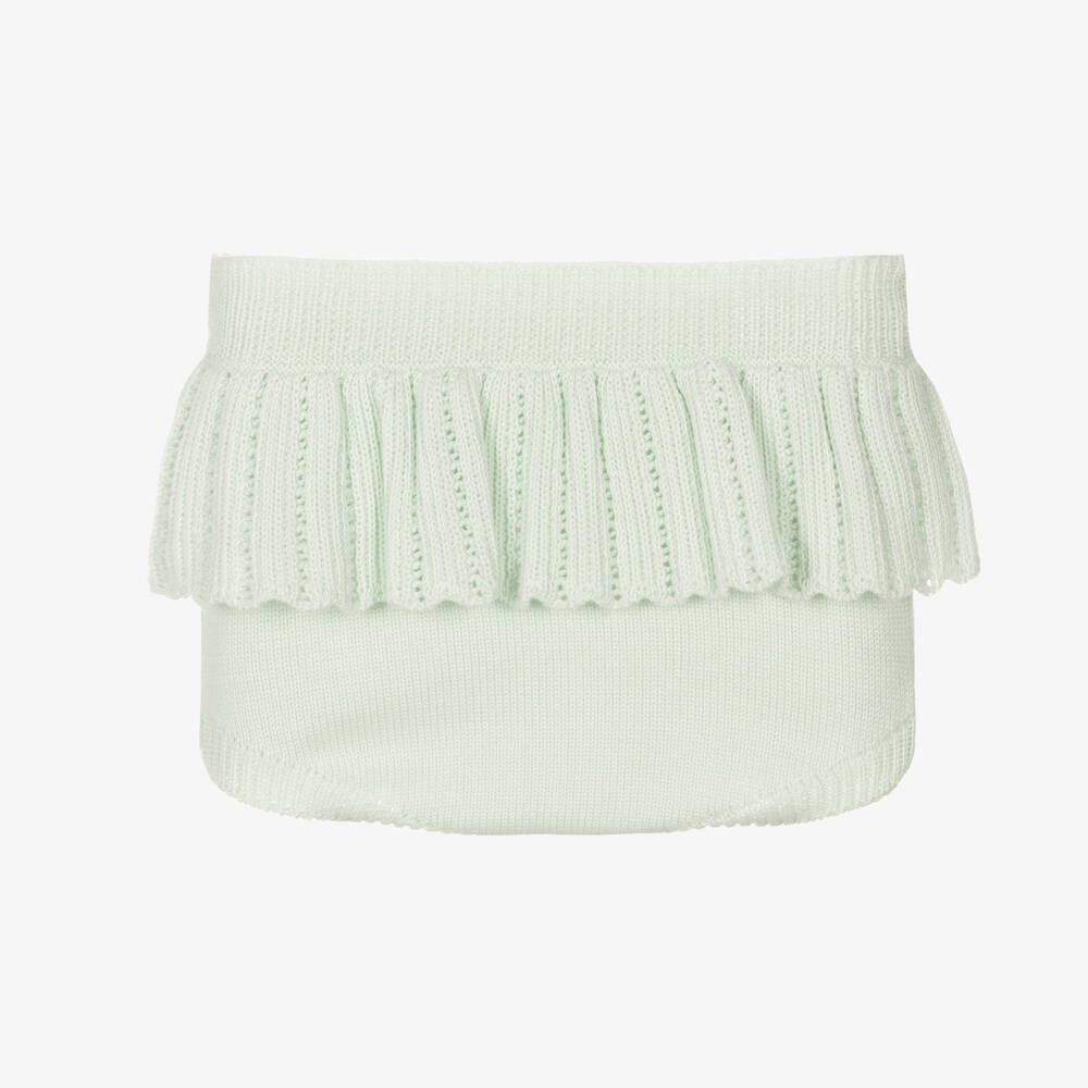 Artesanía Granlei-طقم شورت قطن لون أخضر نعناعي بطبعة ورود للمولودات | Childrensalon Outlet