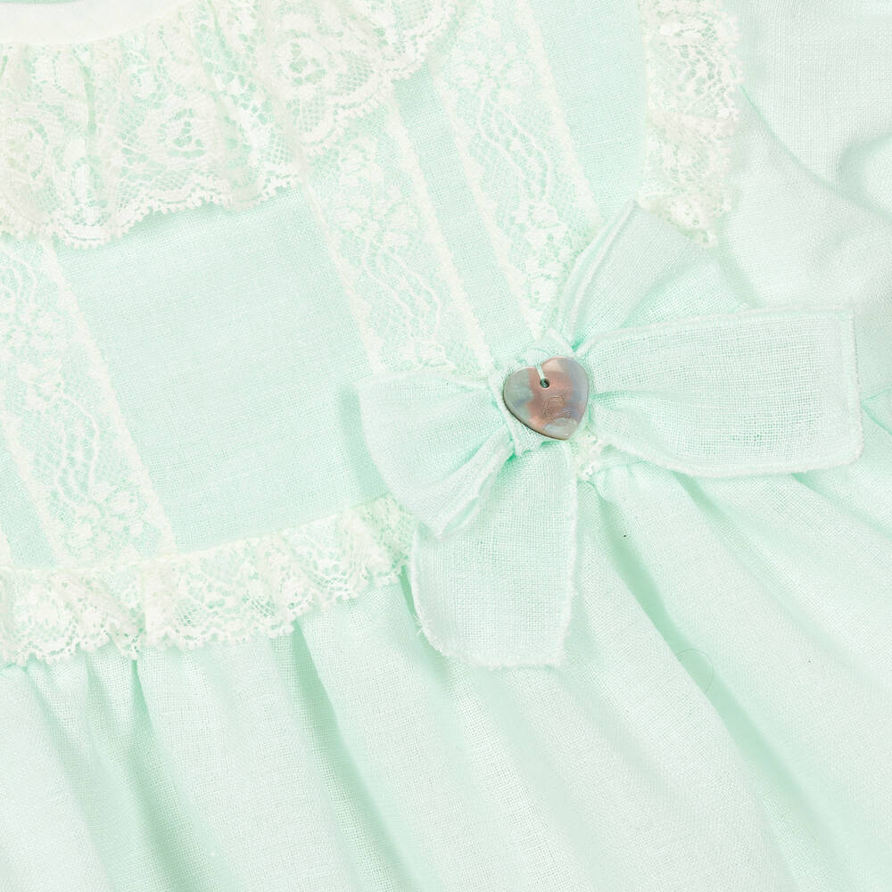 ارتيزانيا  غرانلي-فستان دانتيل لون أخضر للمولودات | Childrensalon Outlet