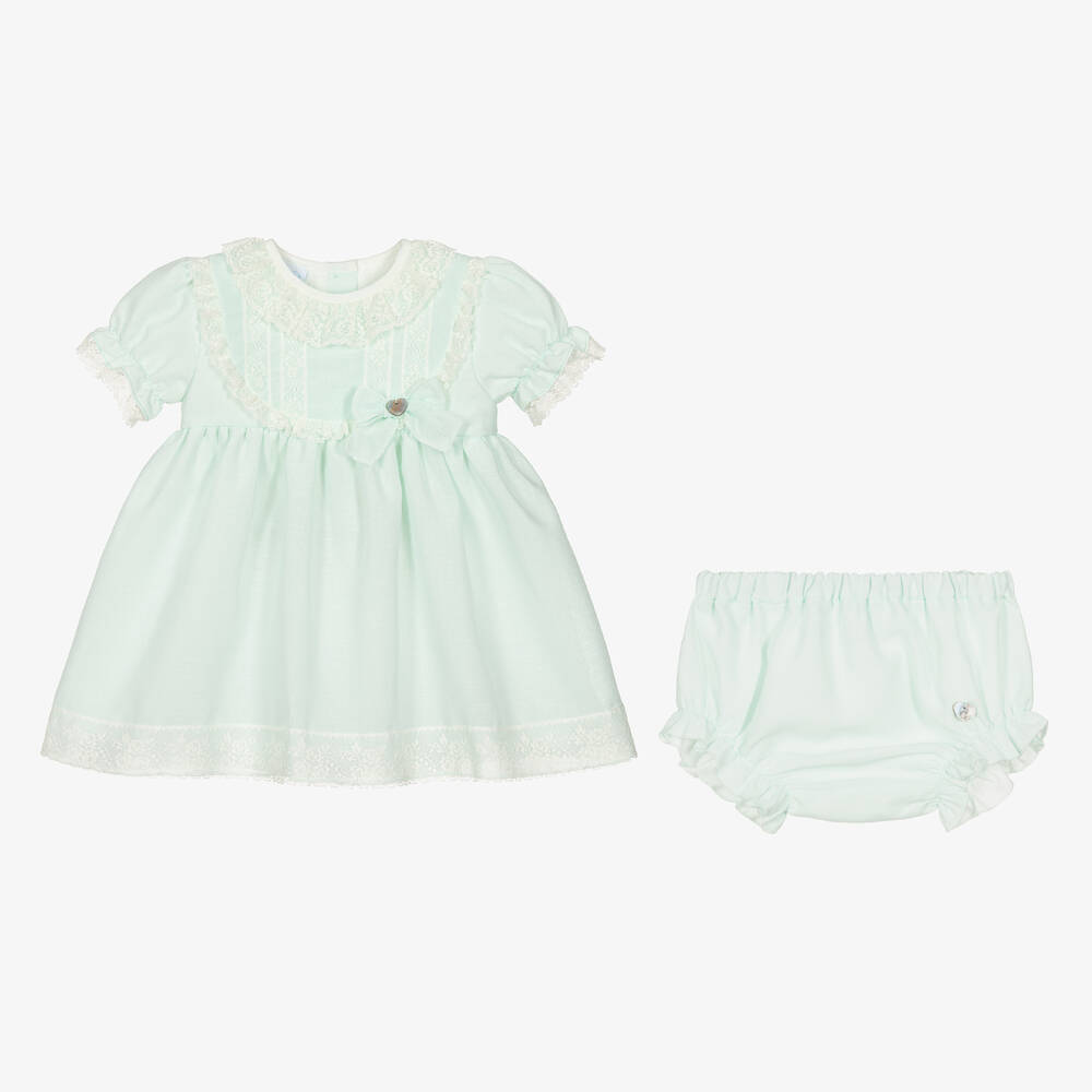 ارتيزانيا  غرانلي-فستان دانتيل لون أخضر للمولودات | Childrensalon Outlet