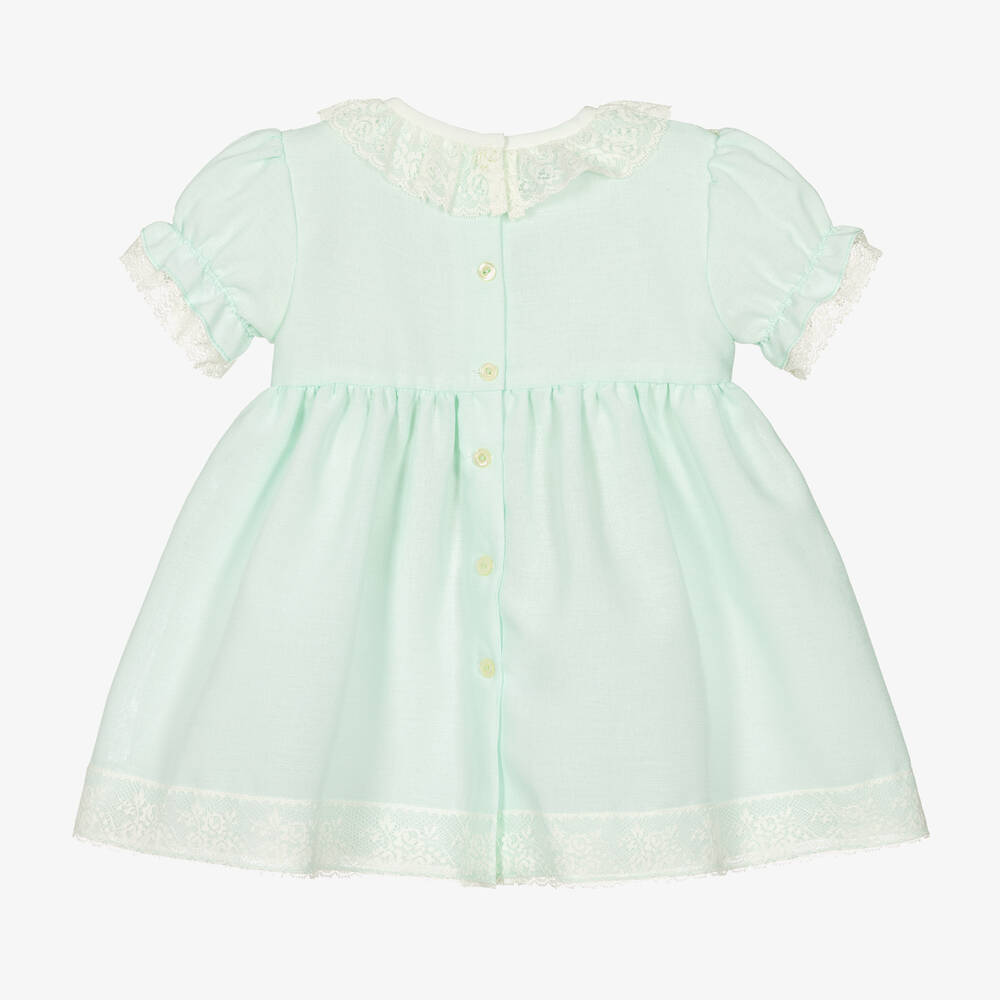 ارتيزانيا  غرانلي-فستان دانتيل لون أخضر للمولودات | Childrensalon Outlet