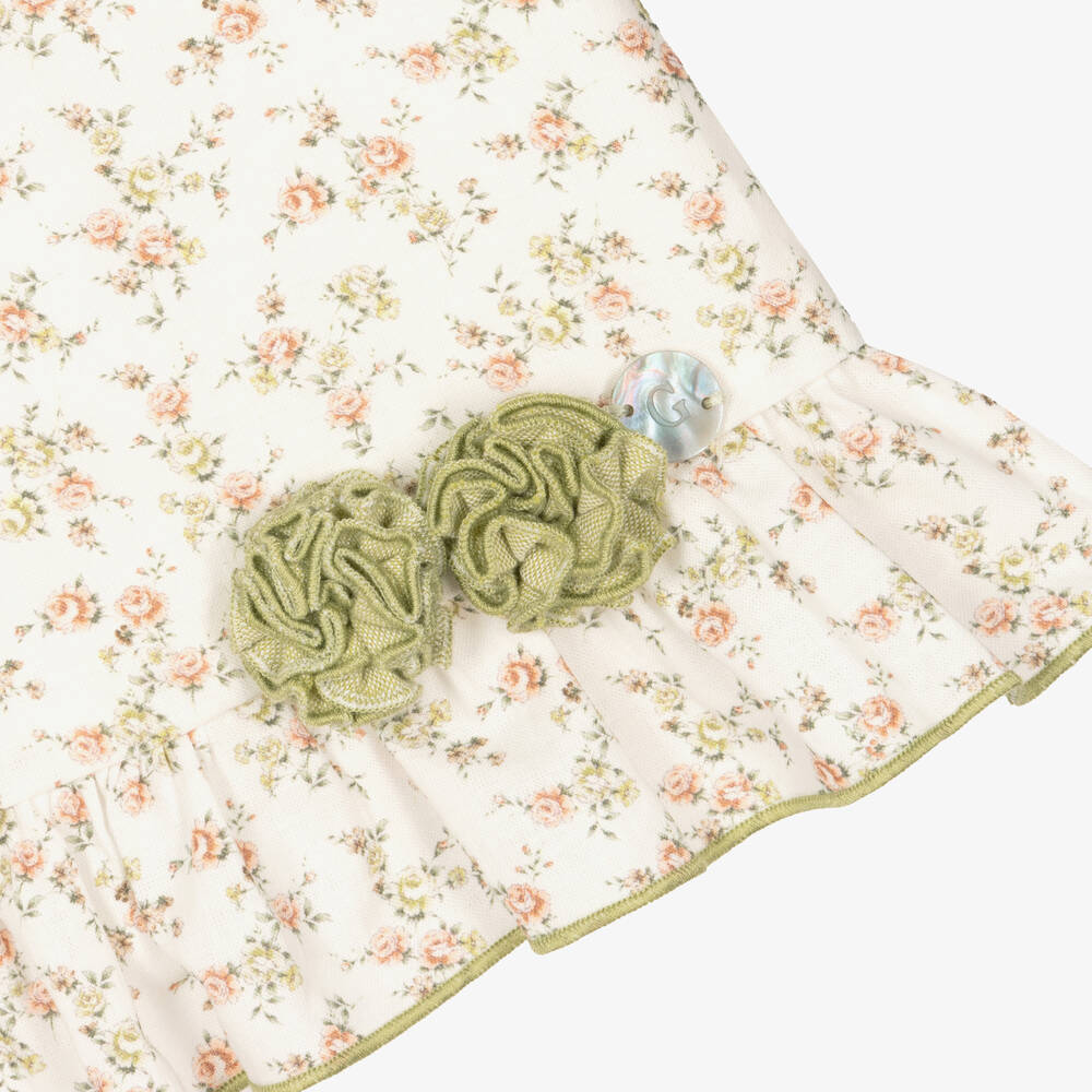 Artesanía Granlei-Baby Girls Ivory Floral Dress  | Childrensalon Outlet