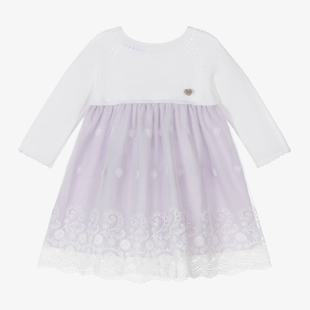 Artesanía Granlei-Baby Girls Lilac Tulle Dress | Childrensalon Outlet