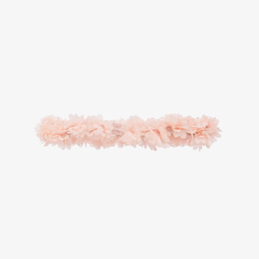 Artesanía Granlei-Baby Girls Pink Fabric Flowers Headband | Childrensalon Outlet