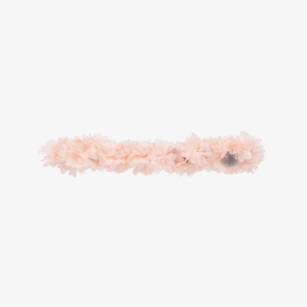 Artesanía Granlei-Baby Girls Pink Fabric Flowers Headband | Childrensalon Outlet