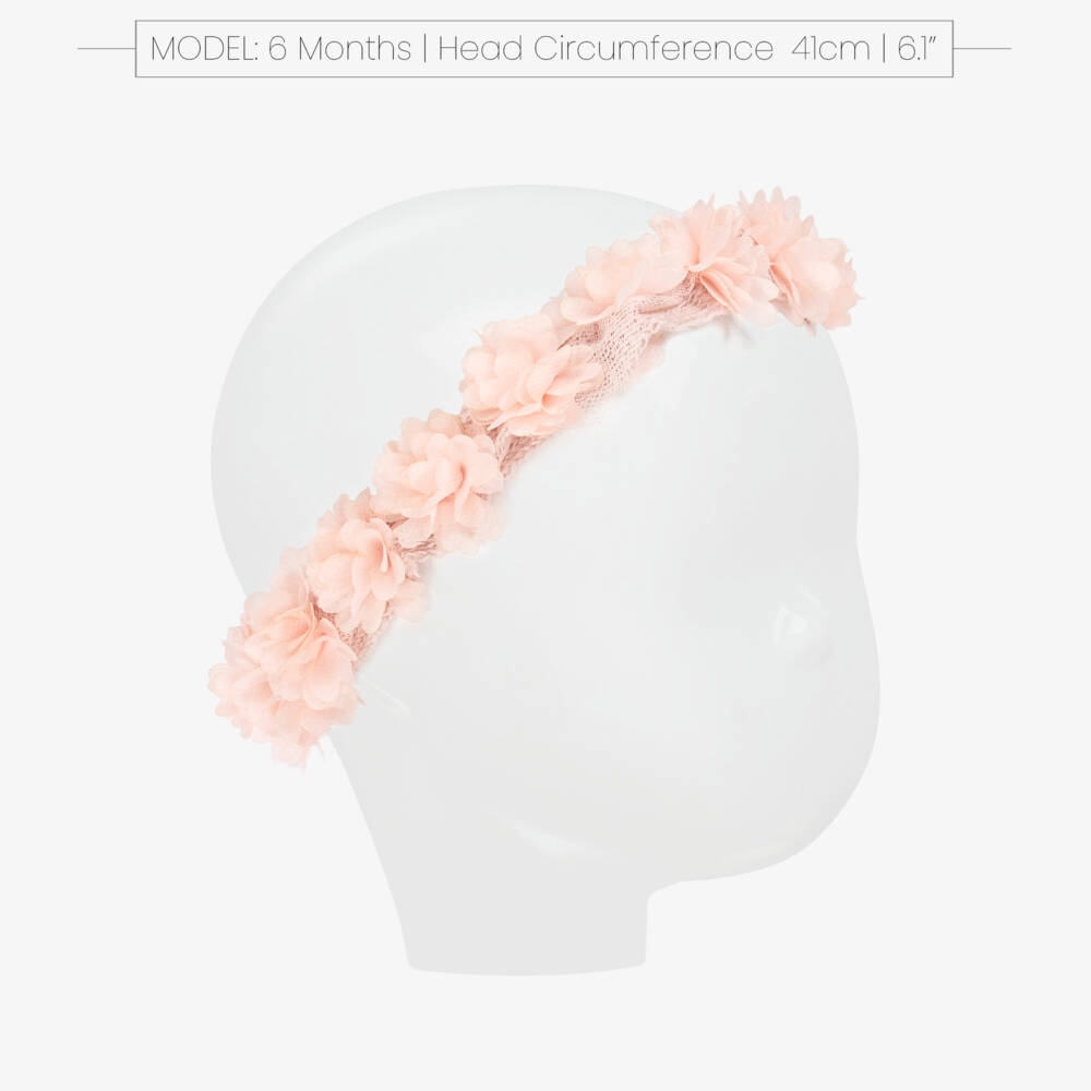 Artesanía Granlei-Baby Girls Pink Fabric Flowers Headband | Childrensalon Outlet