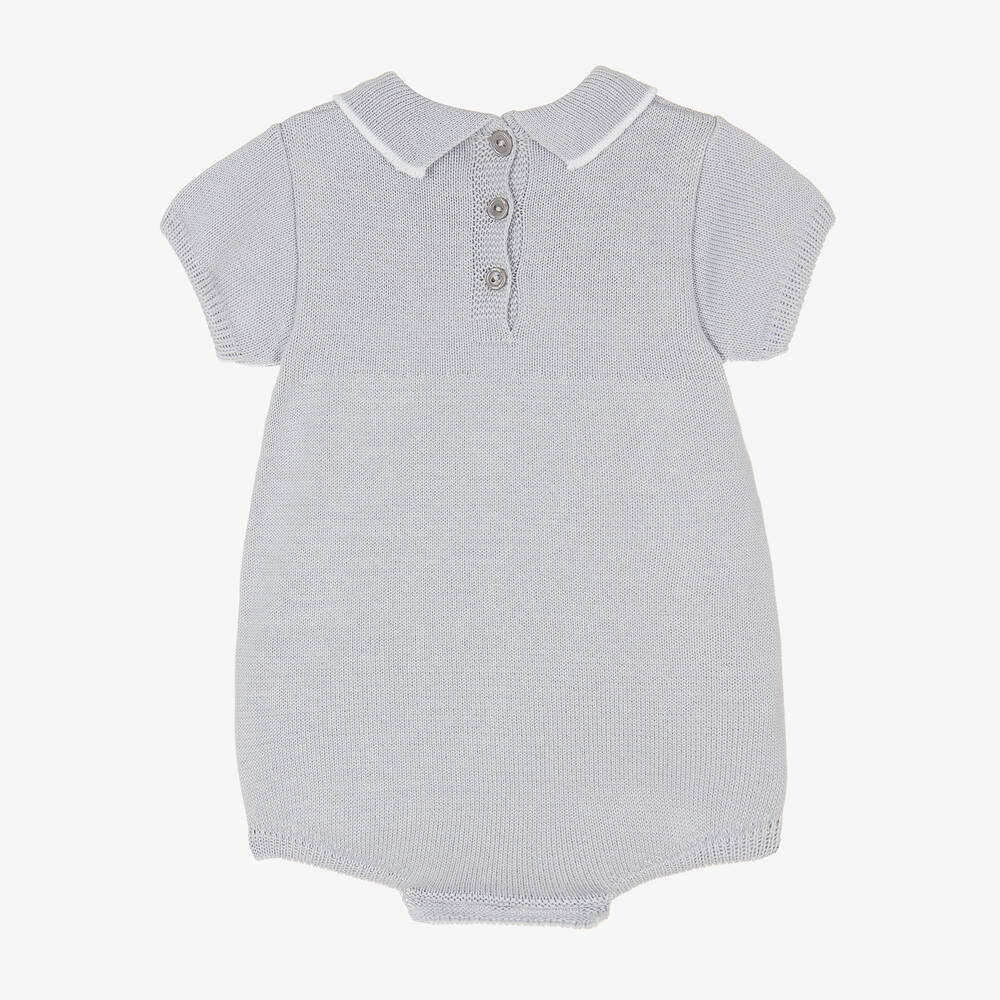 Artesanía Granlei-Baby Grey Elephant Knitted Shortie | Childrensalon Outlet