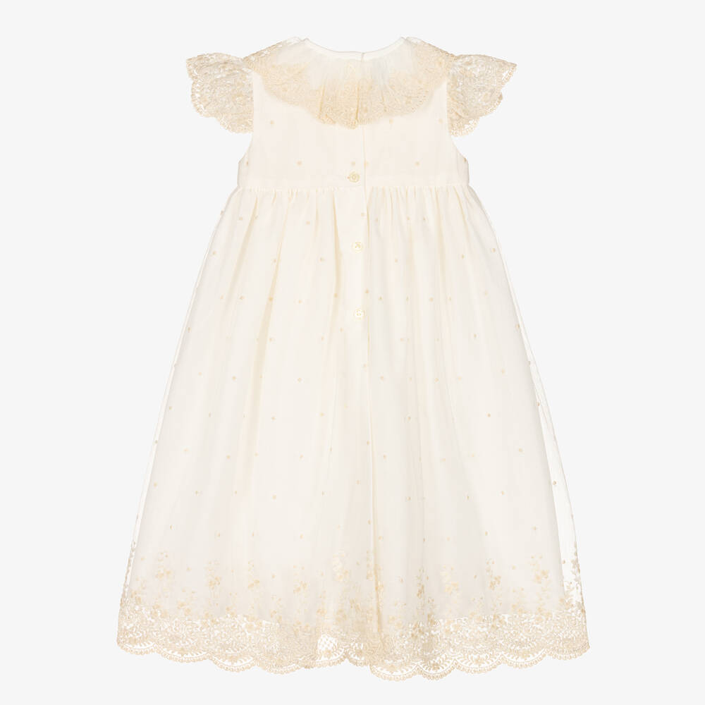 ارتيزانيا  غرانلي-فستان مراسم تول ودانتيل لون عاجي | Childrensalon Outlet