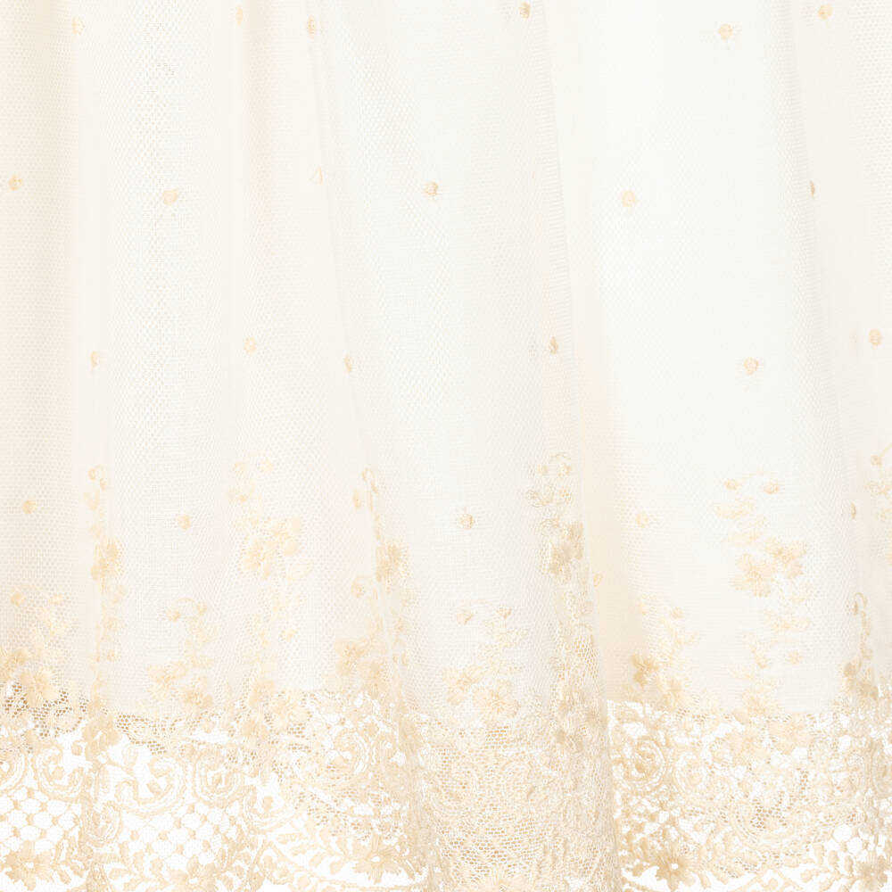 ارتيزانيا  غرانلي-فستان مراسم تول ودانتيل لون عاجي | Childrensalon Outlet