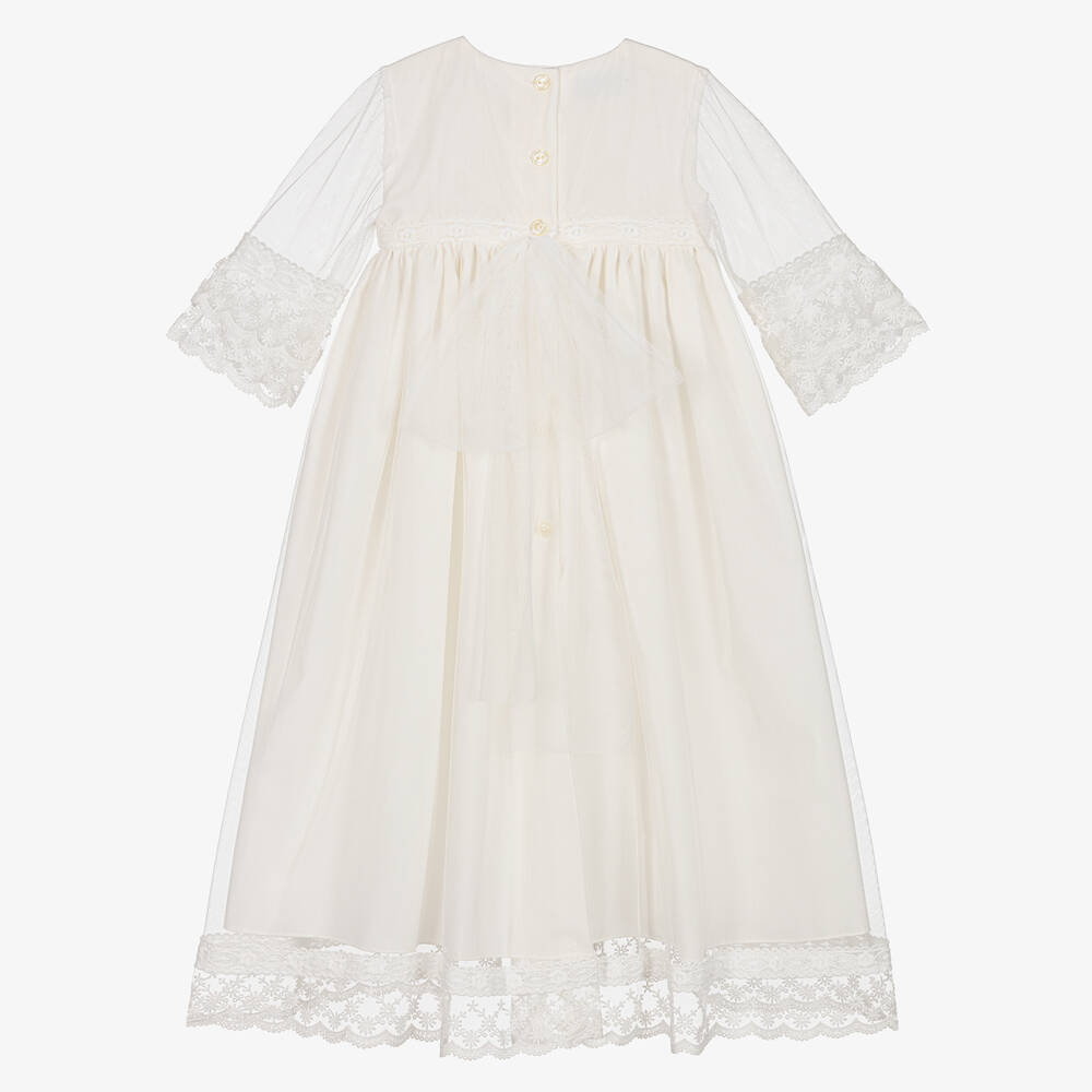 ارتيزانيا  غرانلي-فستان مراسم تول ودانتيل لون عاجي | Childrensalon Outlet