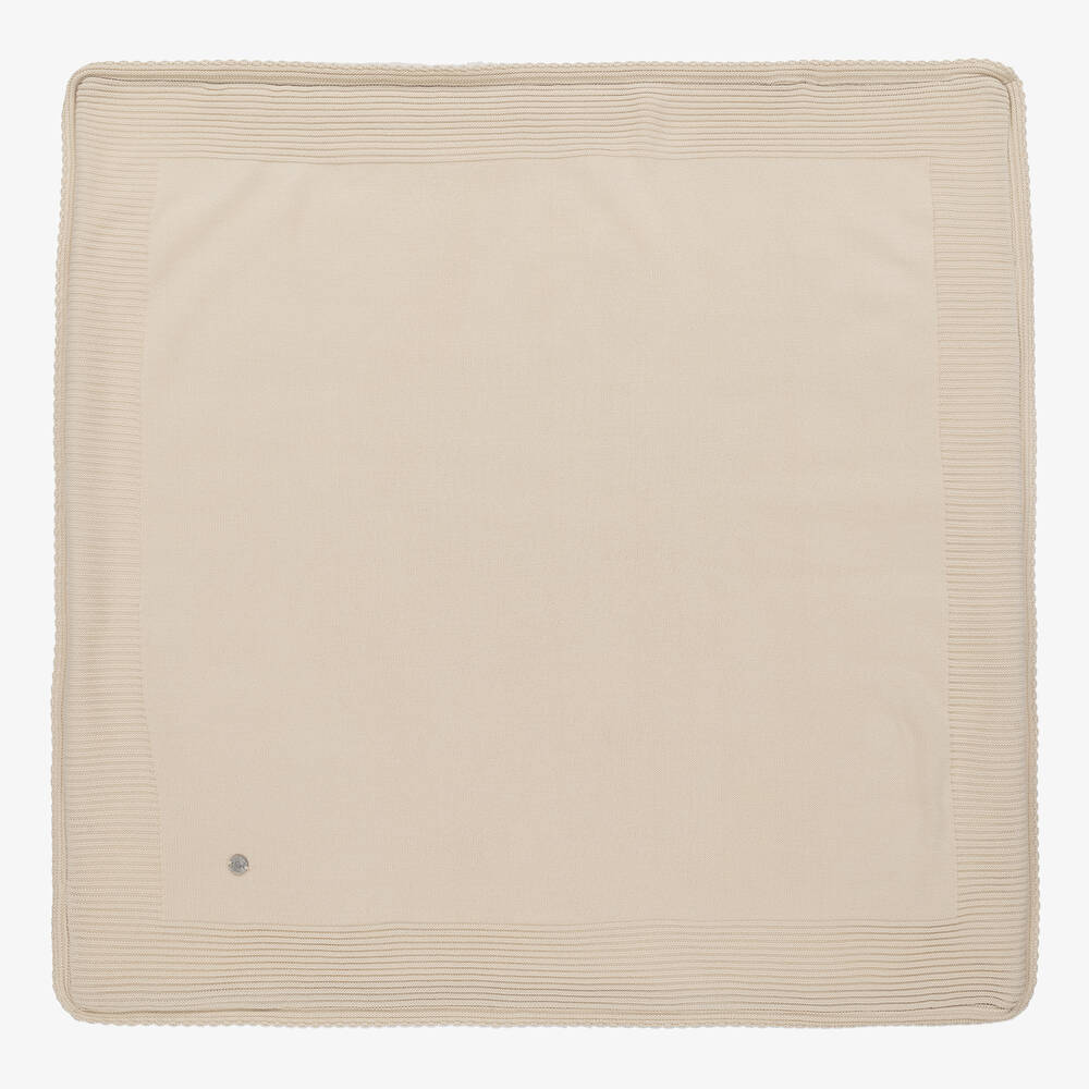 Artesanía Granlei - Бежевое трикотажное одеяло с искусственным мехом (82см) | Childrensalon