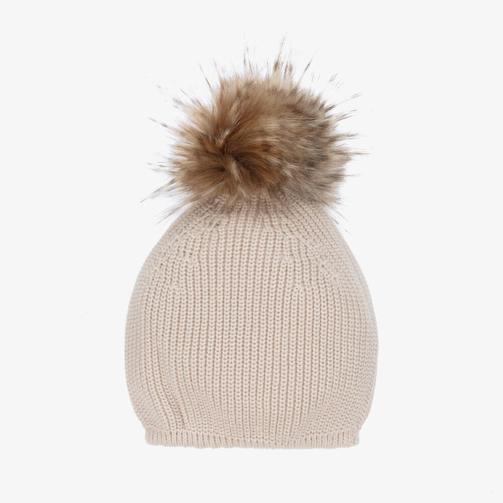 Artesanía Granlei-Beige Knitted Hat & Scarf Set | Childrensalon Outlet