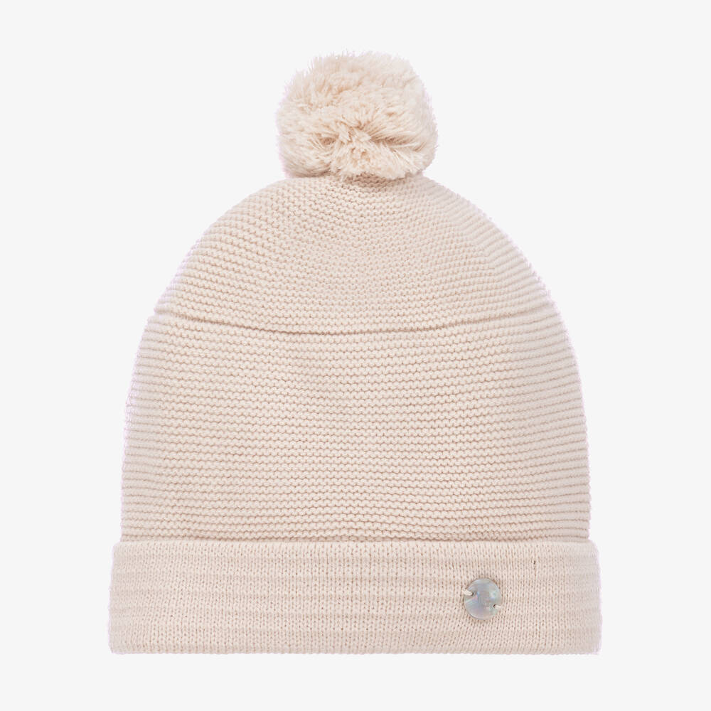 Artesanía Granlei - Bonnet beige à pompon | Childrensalon