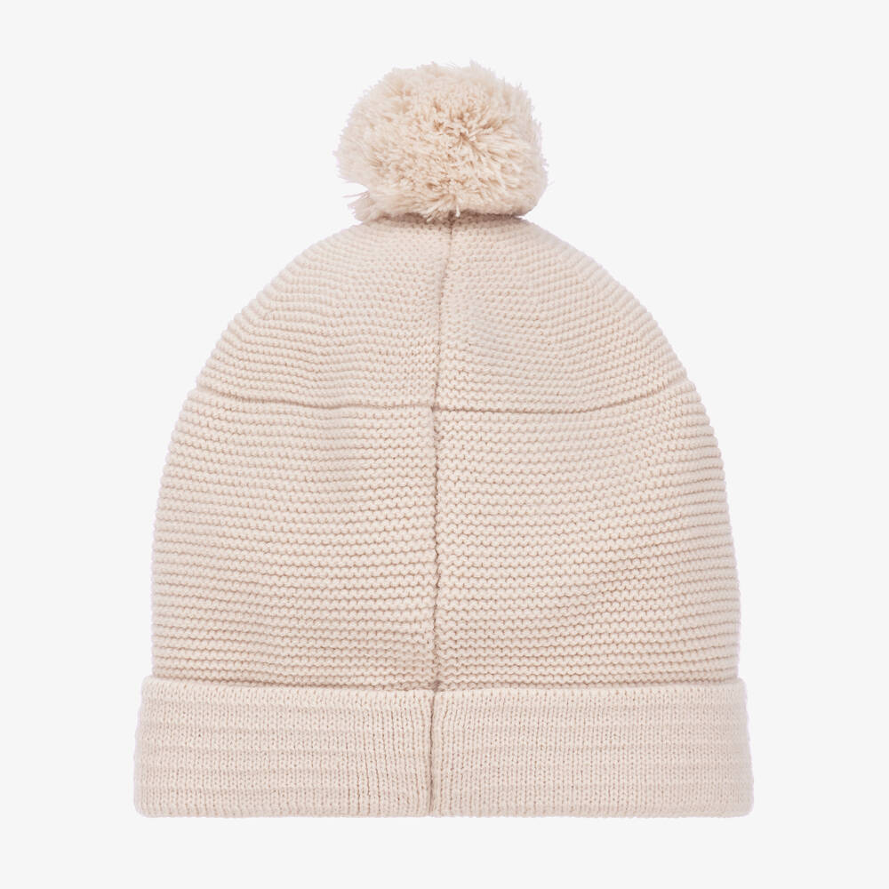 ارتيزانيا  غرانلي-قبعة بوم-بوم مزيج أكريليك محبوك لون بيج | Childrensalon Outlet