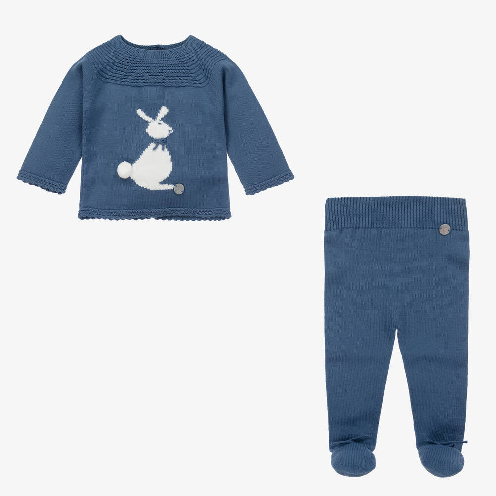 Artesanía Granlei-أفرول بيبي غرو أكريليك محبوك لون أزرق - قطعتين | Childrensalon Outlet