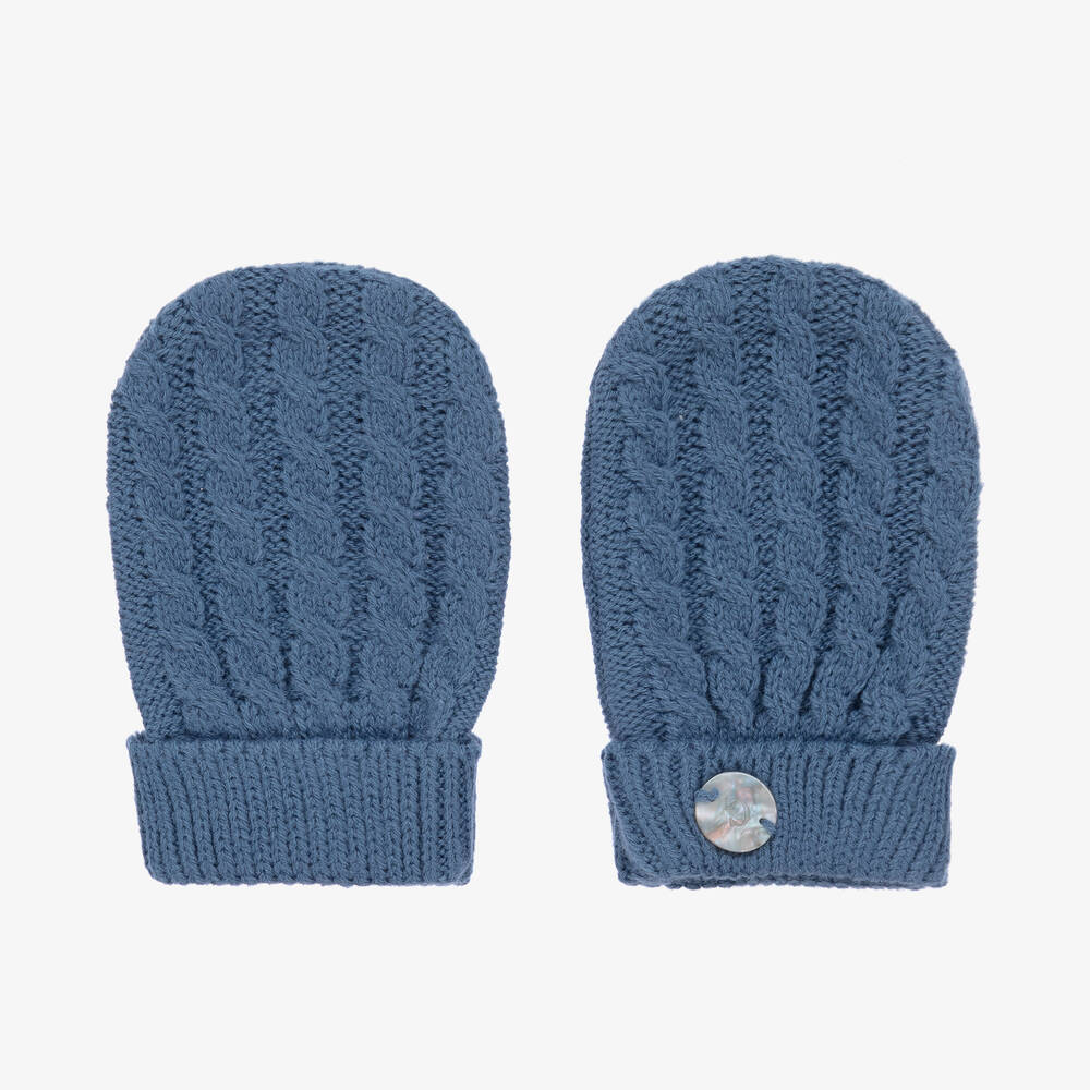 Artesanía Granlei - Blue Knitted Mittens | Childrensalon