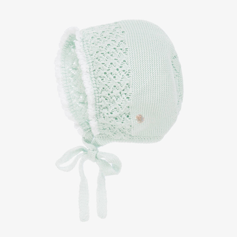 Artesanía Granlei-Boy's Soft Mint Knit Bonnet | Childrensalon Outlet