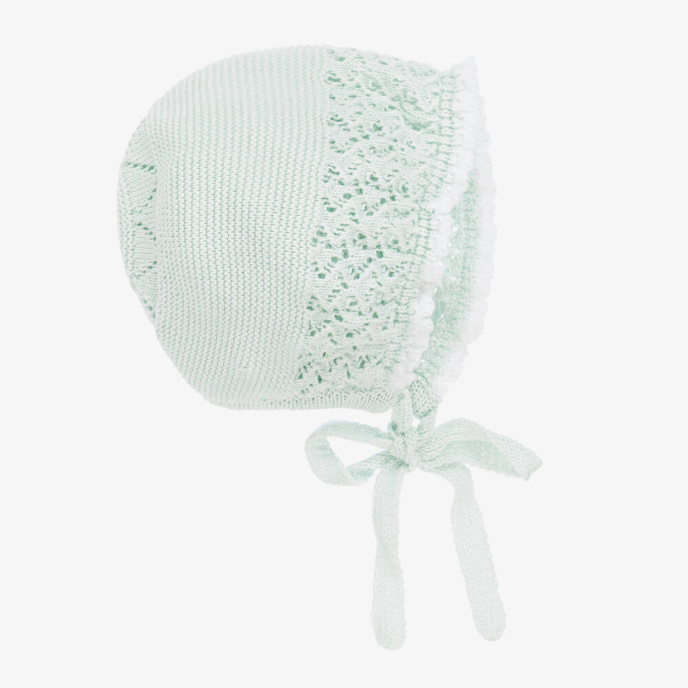 Artesanía Granlei-Boy's Soft Mint Knit Bonnet | Childrensalon Outlet