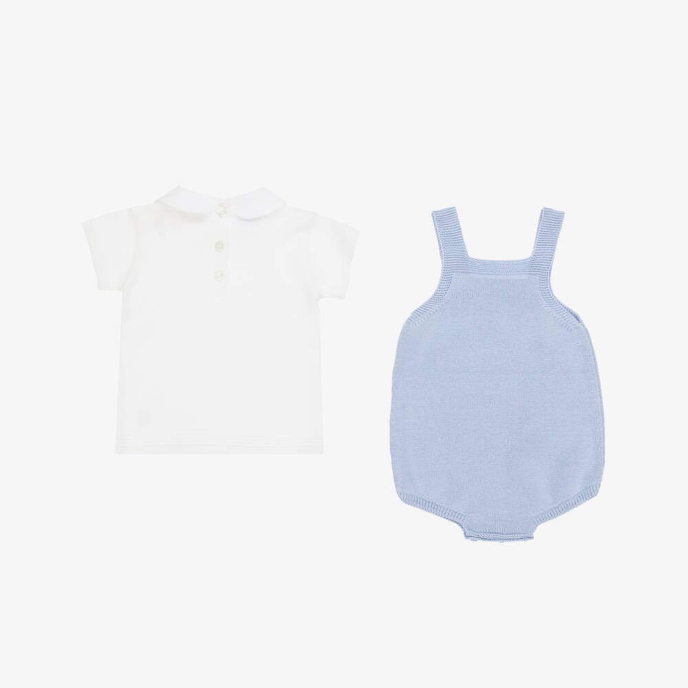 Artesanía Granlei-Boys Azure Bunny Knit Outfit | Childrensalon Outlet