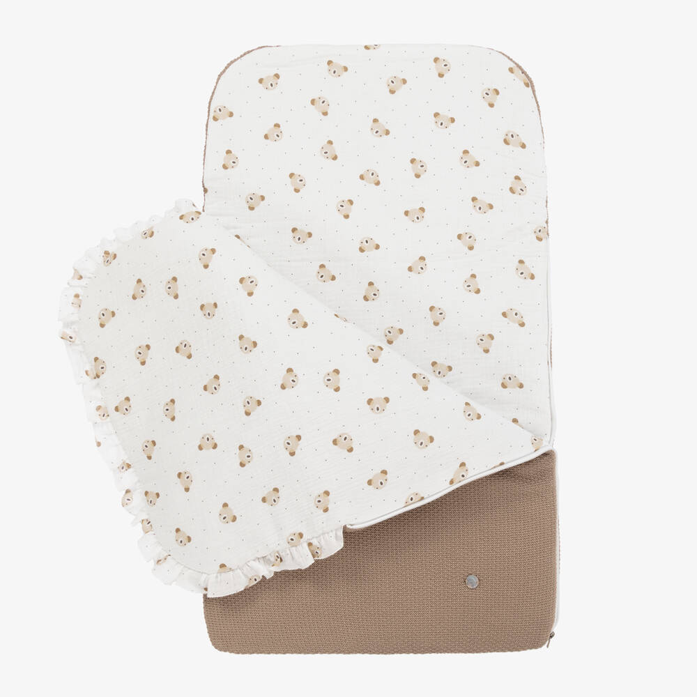Artesanía Granlei-Boys Beige Bear Pattern Cocoon | Childrensalon Outlet