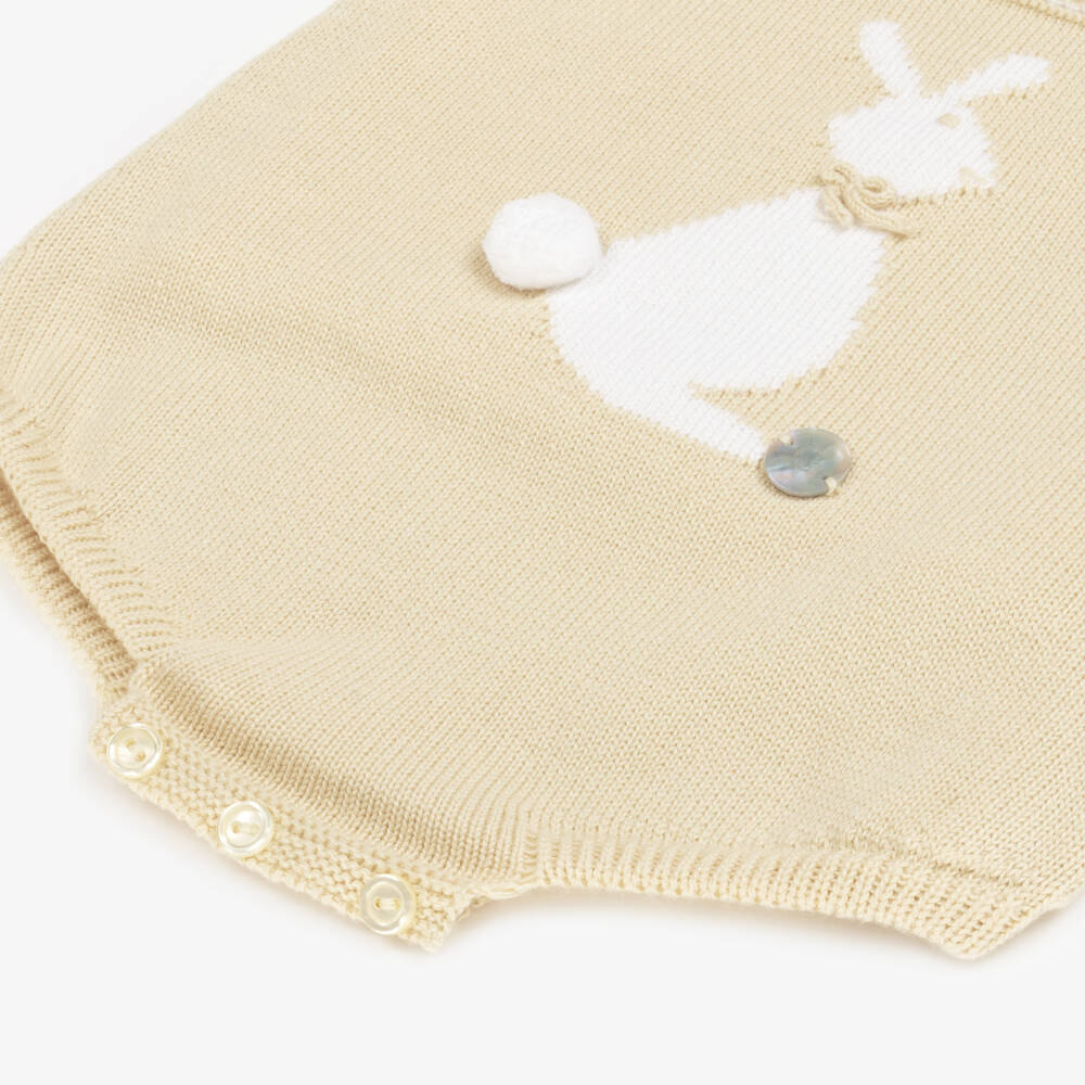 Artesanía Granlei-طقم دنغري بيج للأولاد مع أرنب | Childrensalon Outlet