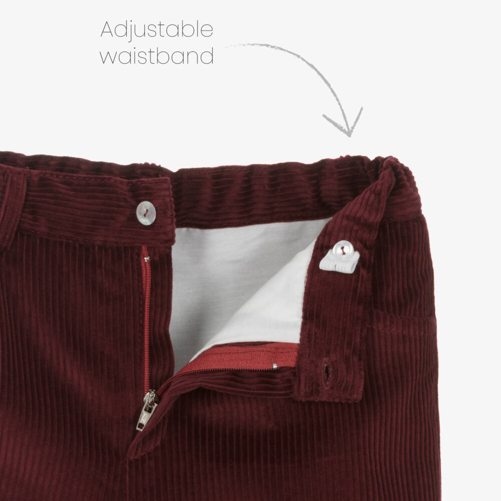 Artesanía Granlei-Boys Beige & Burgundy Red Fair Isle Shorts Set | Childrensalon Outlet