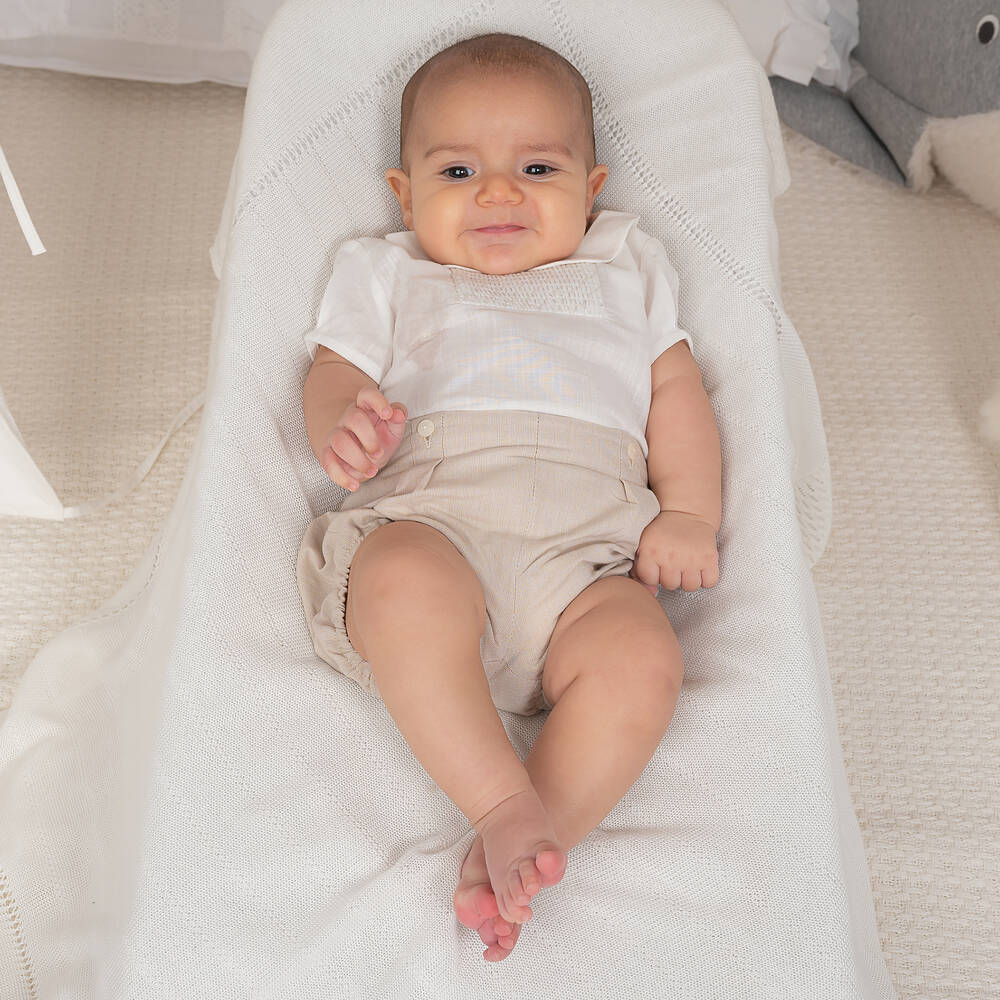 Artesanía Granlei - Festliches Top &amp; Shorts Set beige | Childrensalon ...