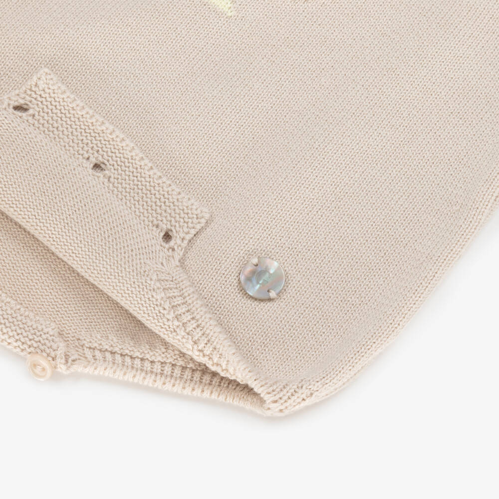 Artesanía Granlei-Boys Beige Cotton Duck Romper | Childrensalon Outlet