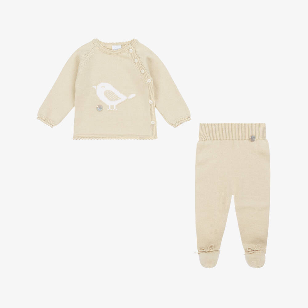 Artesanía Granlei-Бежевый уютный вязаный комплект для мальчиков | Childrensalon Outlet