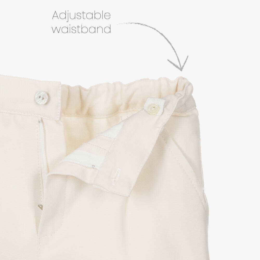 Artesanía Granlei-Boys Beige & Ivory Polo Set | Childrensalon Outlet