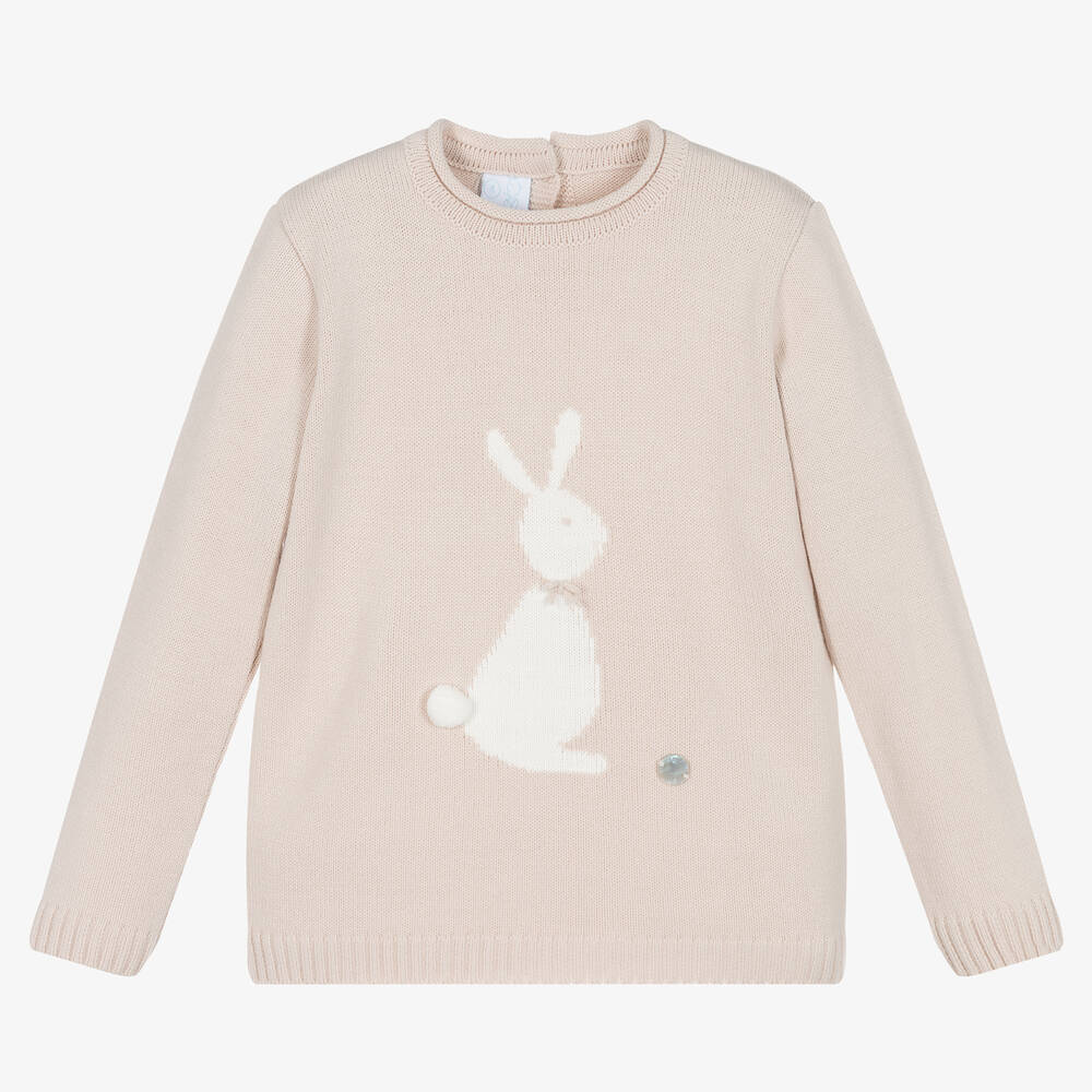 Artesanía Granlei - Pull beige en maille lapin garçon | Childrensalon