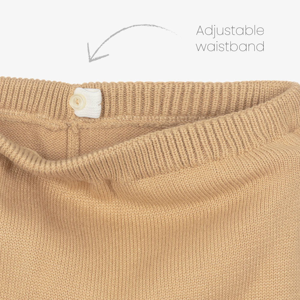Artesanía Granlei-طقم بنطلون أكريليك محبوك لون بيج للأولاد | Childrensalon Outlet