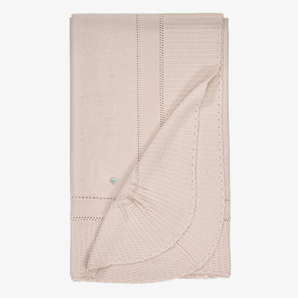 Artesanía Granlei-Boys Beige Knitted Wrap Shawl | Childrensalon Outlet