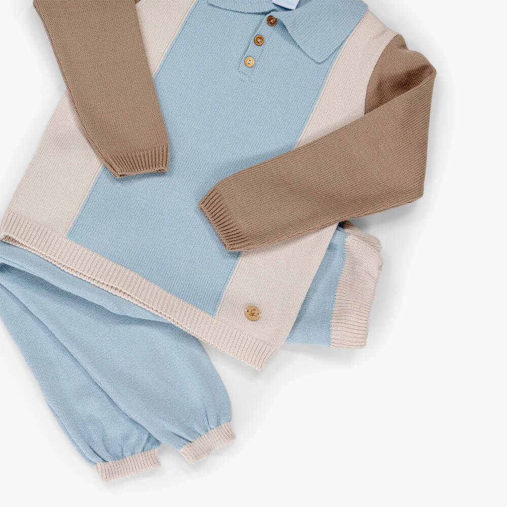 Artesanía Granlei-Уютный синий вязаный комплект для мальчиков | Childrensalon Outlet