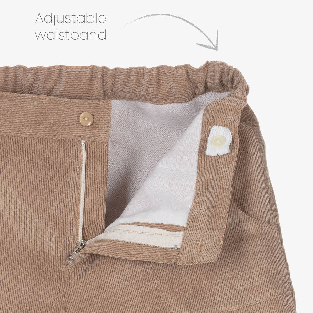 ارتيزانيا  غرانلي-طقم شورت أكريليك وقطن كوردروي لون كحلي وبني | Childrensalon Outlet