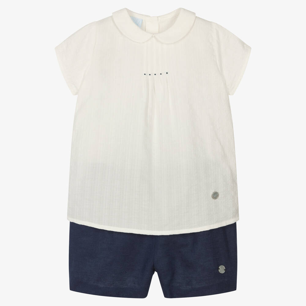 Artesanía Granlei - Рубашка и синие шорты из хлопка | Childrensalon