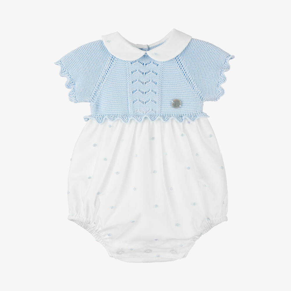 Artesanía Granlei-Boys Blue Dotted Tulle Shortie | Childrensalon Outlet