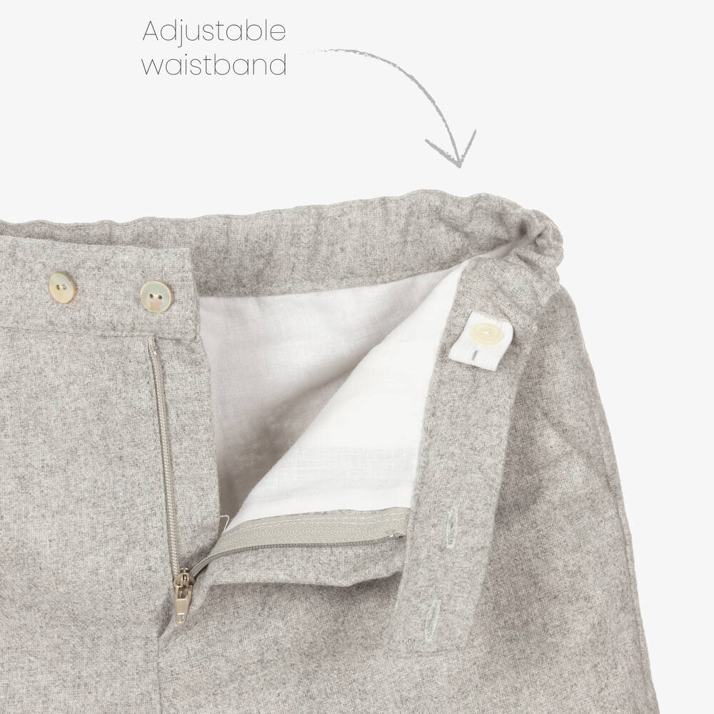 Artesanía Granlei-طقم شورت قطن وأكريليك لون أزرق ورمادي للأولاد | Childrensalon Outlet