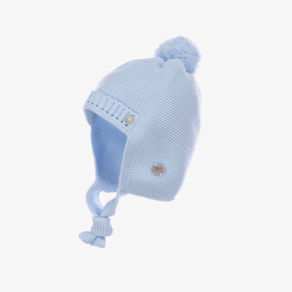 Artesanía Granlei-Boys Blue Knit Coat and Bonnet | Childrensalon Outlet