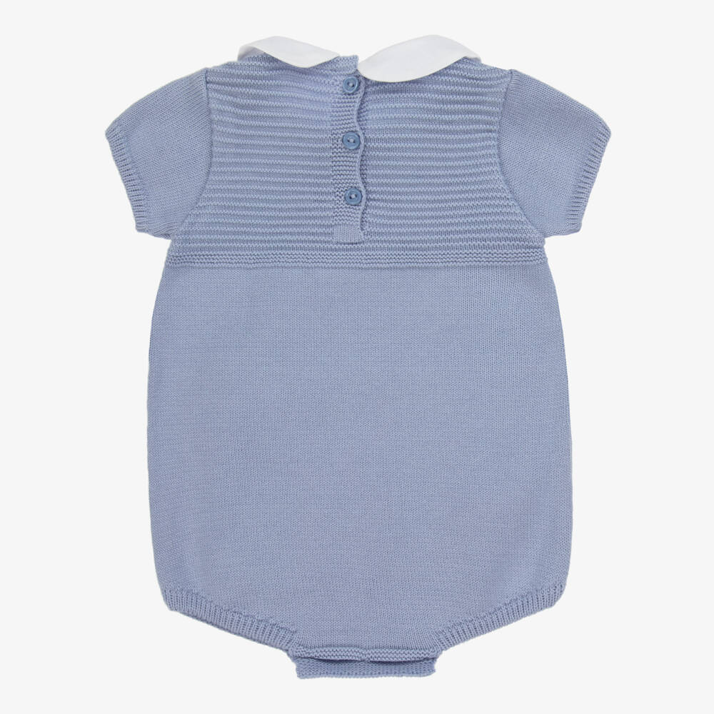 Artesanía Granlei-Boys Blue Knit Peter Pan Shortie | Childrensalon Outlet