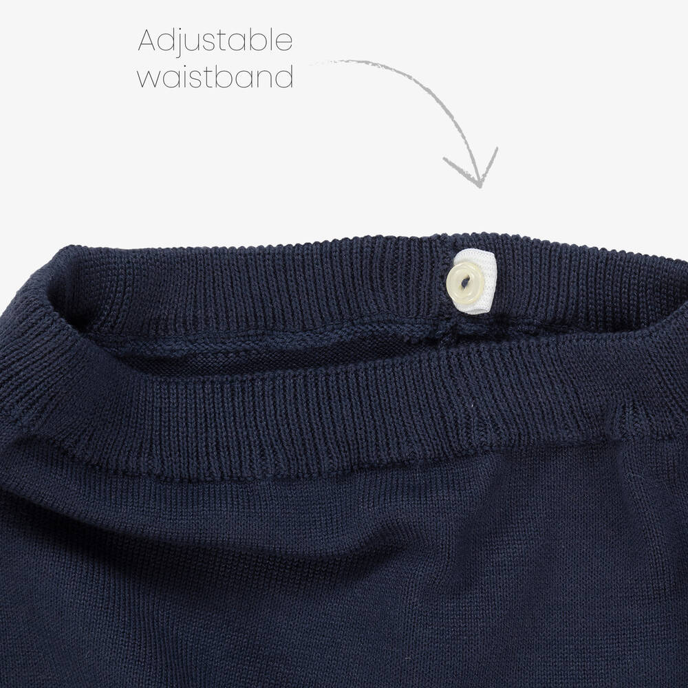 Artesanía Granlei-طقم شورت مزيج قطن محبوك لون كحلي للأولاد | Childrensalon Outlet