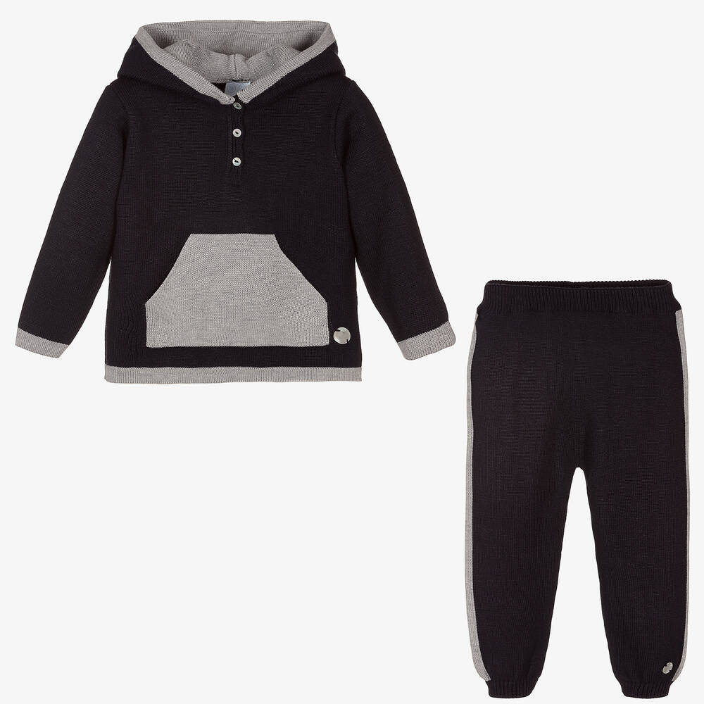 Artesanía Granlei-تراكسوت أكريليك محبوك لون كحلي للأولاد | Childrensalon Outlet