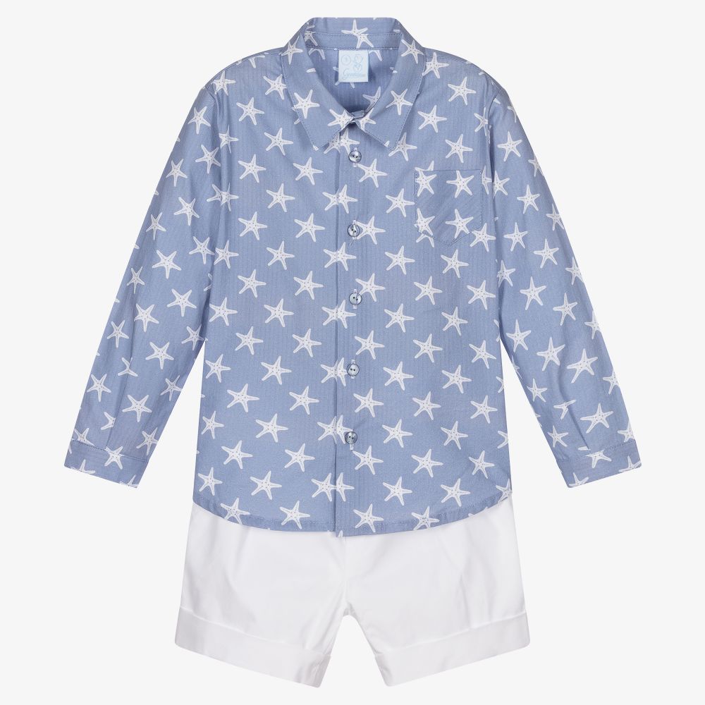 Artesanía Granlei - Ensemble short bleu Garçon | Childrensalon