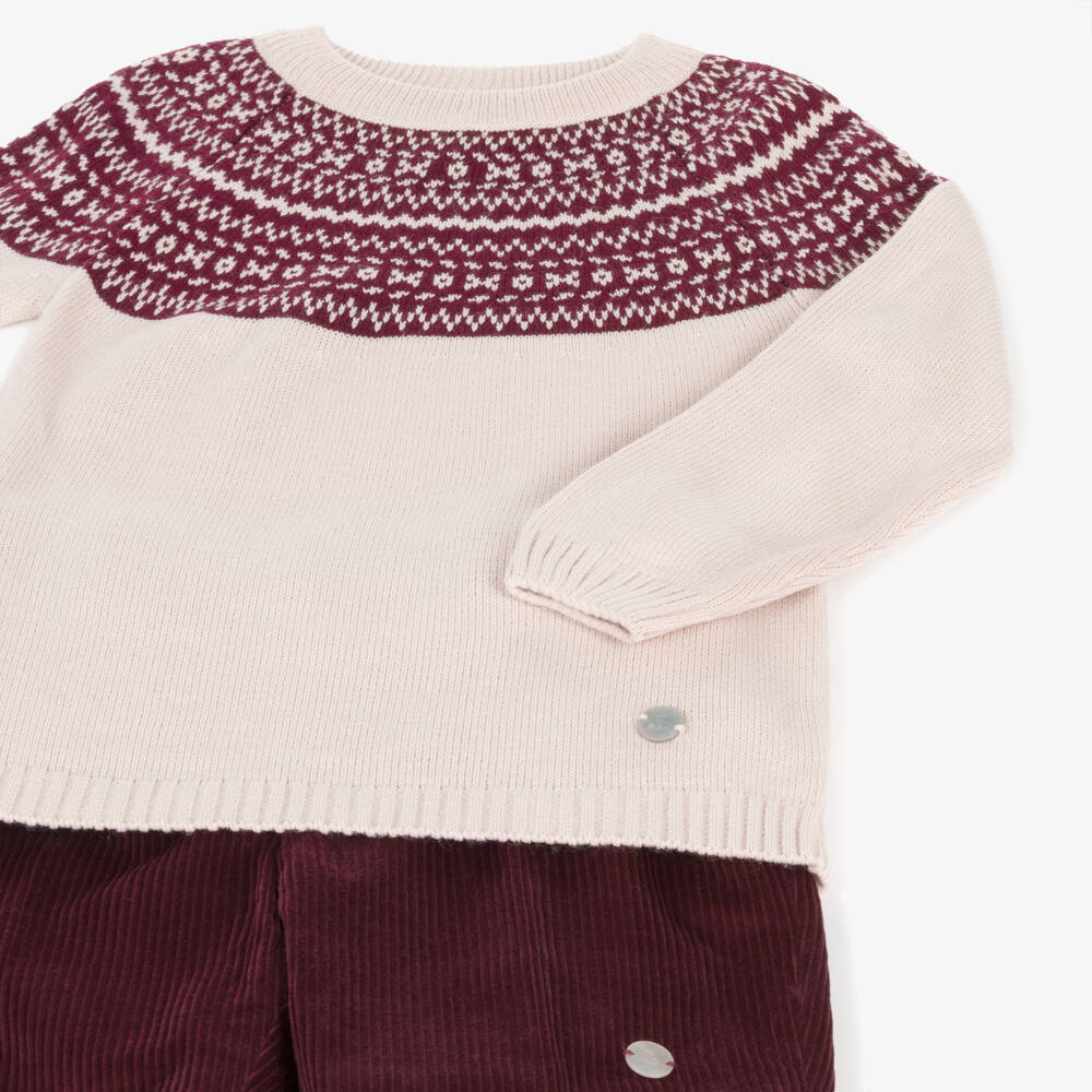 Artesanía Granlei-Boys Burgundy Corduroy Outfit Set | Childrensalon Outlet